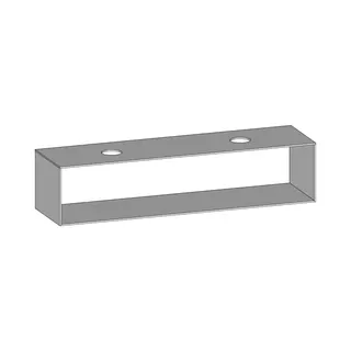 SCALIDO-Konsolenplatte m. Rahmen f Waschtisch US 1922x430x510mm 2 Ausschnitte Farbvar. W