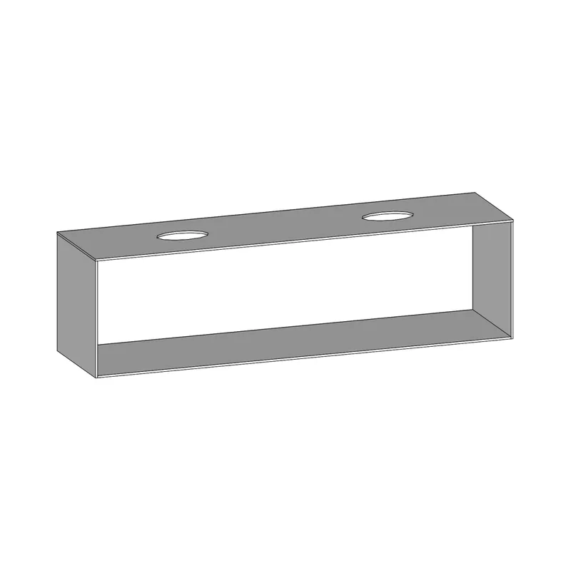 SCALIDO-Konsolenplatte m. Rahmen f Waschtisch US 2022x560x510mm 2 Ausschnitte Farbvar. W