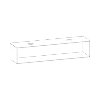 SCALIDO-Konsolenplatte m. Rahmen f Waschtisch US 2022x430x510mm 2 Ausschnitte Farbvar. V – Bild 2
