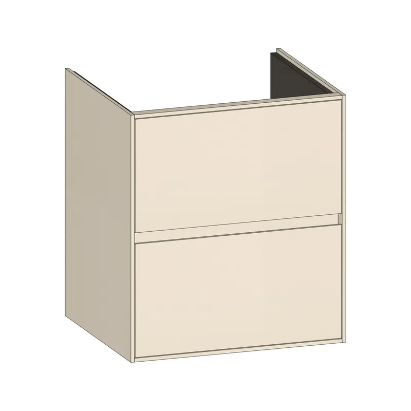 SCALIDO-Waschtisch-Unterschrank für Waschtisch SLIM 600 590x660x490mm 2 Auszüge Farbvar. K/K/K