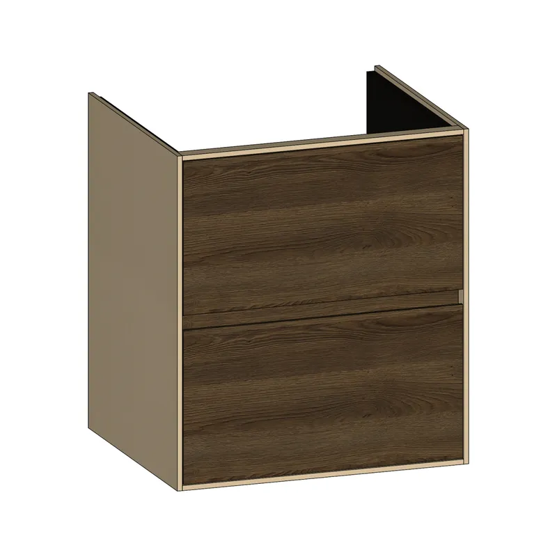 SCALIDO-Waschtisch-Unterschrank für Waschtisch SLIM 600 590x660x490mm 2 Auszüge Farbvar. N/K/N