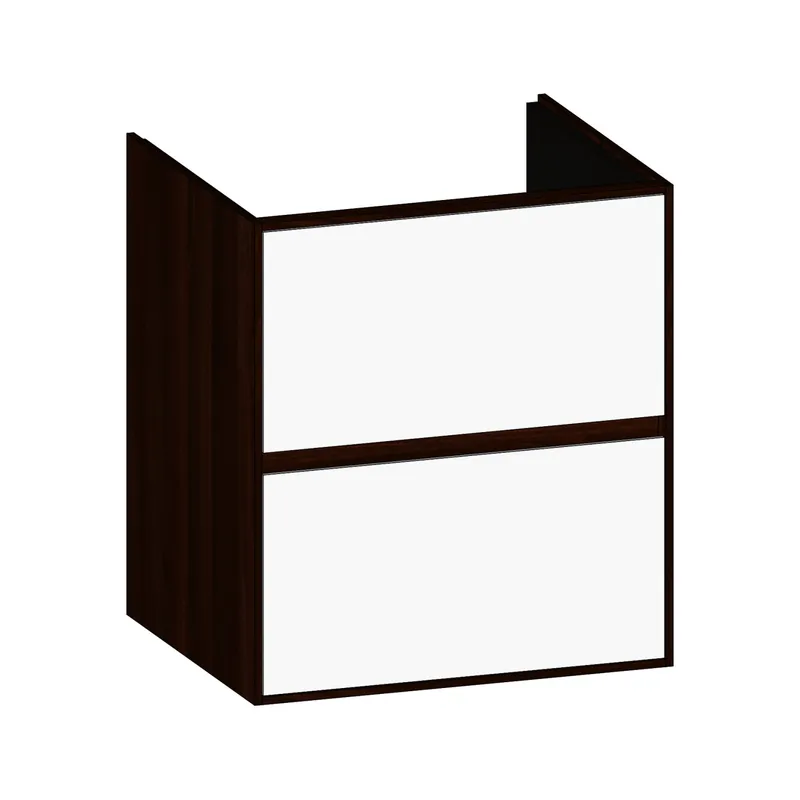 SCALIDO-Waschtisch-Unterschrank für Waschtisch SLIM 600 590x660x490mm 2 Auszüge Farbvar. W/E/E