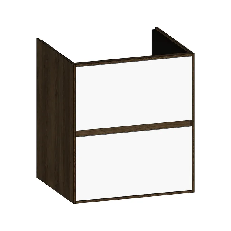 SCALIDO-Waschtisch-Unterschrank für Waschtisch SLIM 600 590x660x490mm 2 Auszüge Farbvar. W/N/N