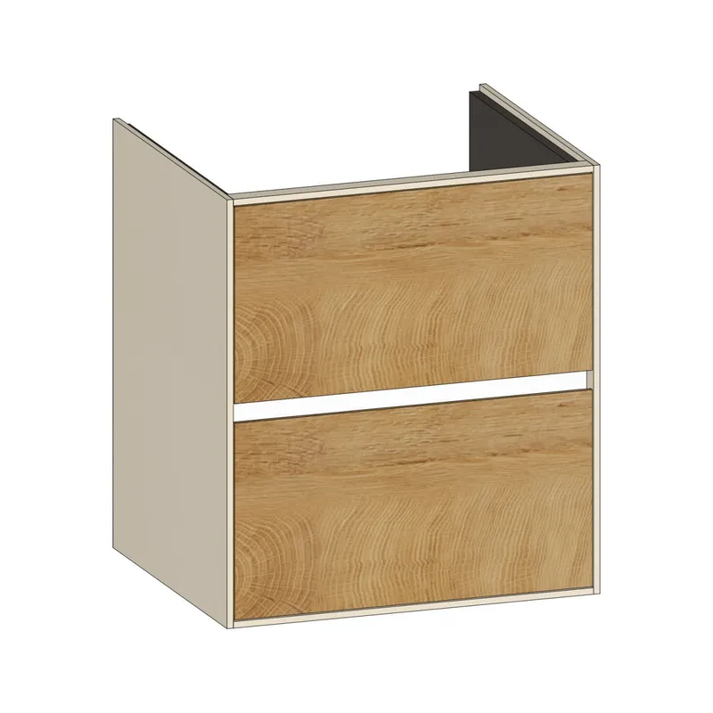 SCALIDO-Waschtisch-Unterschrank für Waschtisch SLIM 600 590x660x490mm 2 Auszüge Farbvar. Sonder