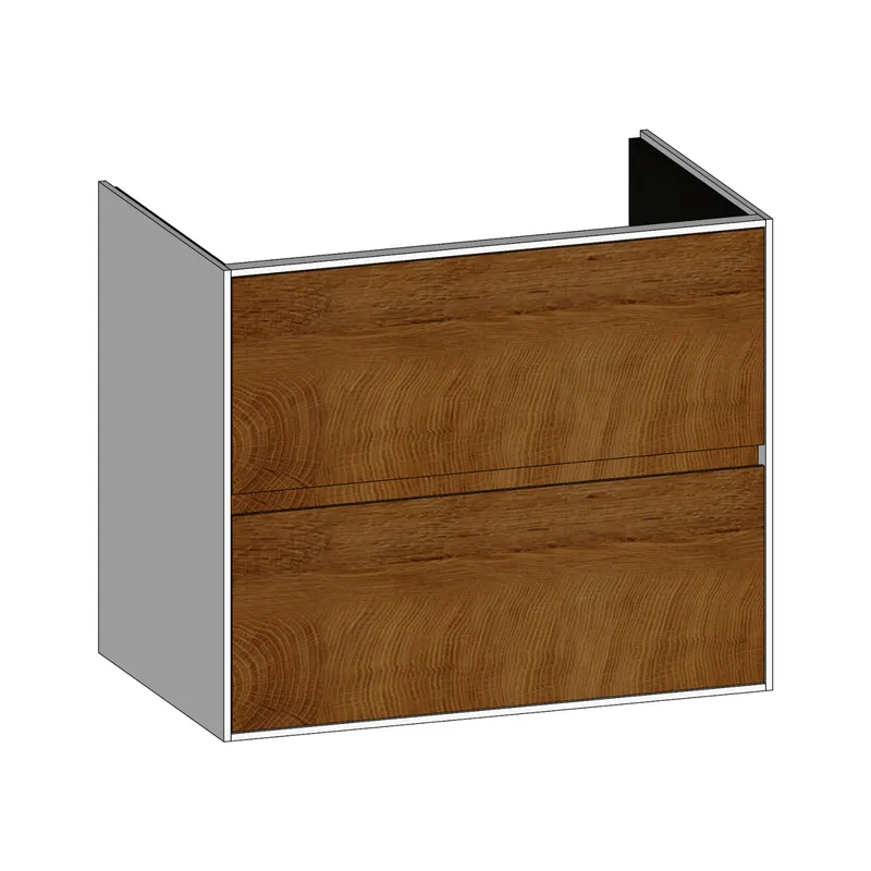 SCALIDO-Waschtisch-Unterschrank für Waschtisch SLIM 800 790x660x490mm 2 Auszüge Farbvar. S/W/S