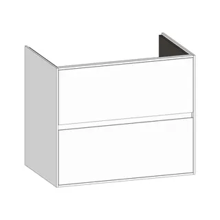 SCALIDO-Waschtisch-Unterschrank für Waschtisch SLIM 800 790x660x490mm 2 Auszüge Farbvar. W/W/W