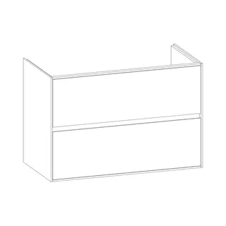 SCALIDO-Waschtisch-Unterschrank für Waschtisch SLIM 1000 990x660x490mm 2 Auszüge Farbvar. N/N/N – Bild 2