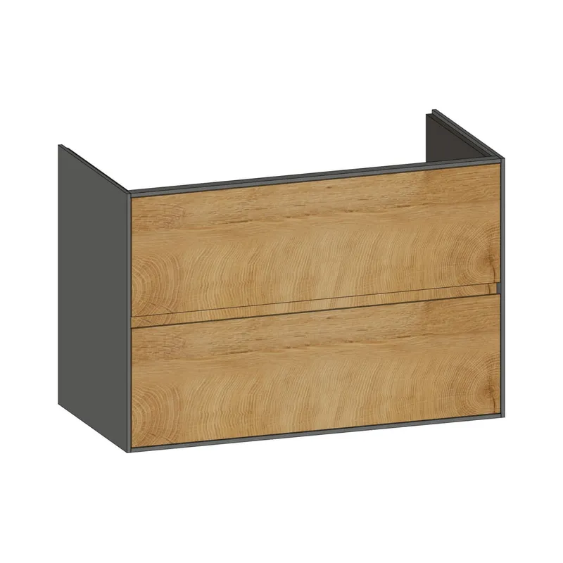 SCALIDO-Waschtisch-Unterschrank für Waschtisch SLIM 1000 990x660x490mm 2 Auszüge Farbvar. S/A/S