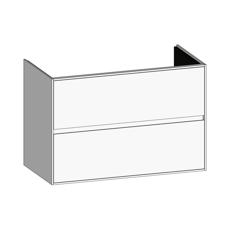 SCALIDO-Waschtisch-Unterschrank für Waschtisch SLIM 1000 990x660x490mm 2 Auszüge Farbvar. W/W/W