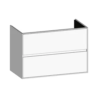 SCALIDO-Waschtisch-Unterschrank für Waschtisch SLIM 1000 990x660x490mm 2 Auszüge Farbvar. W/W/W