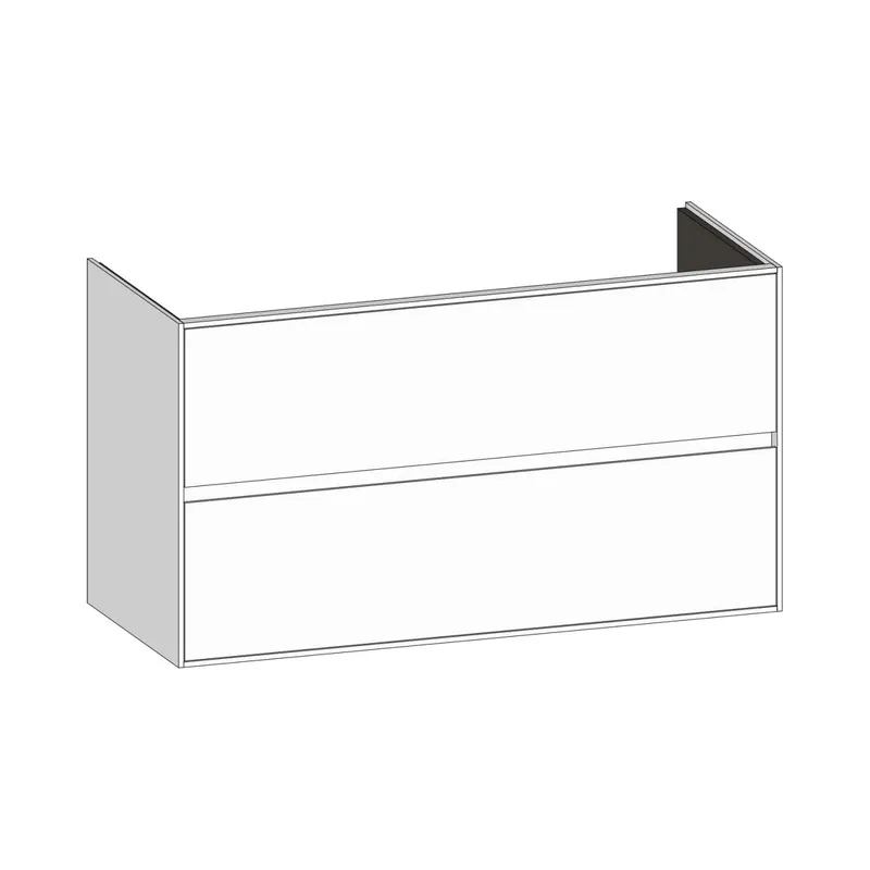 SCALIDO-Waschtisch-Unterschrank für Waschtisch SLIM 1200 1190x660x490mm 2 Auszüge Farbvar. W/W/W