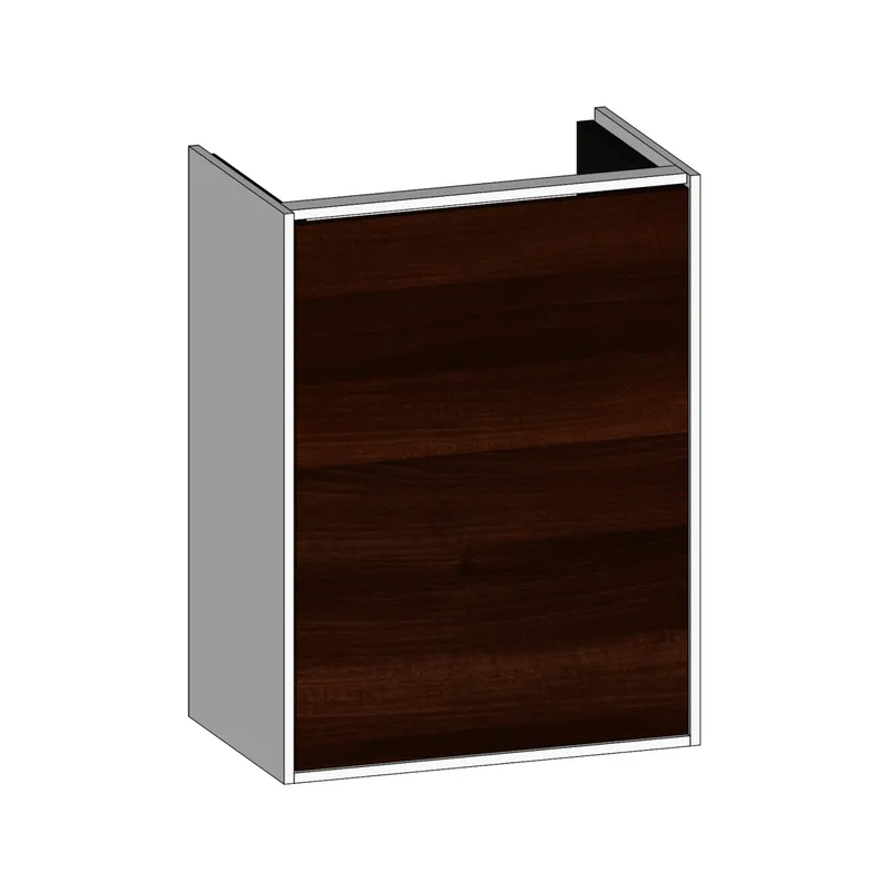 SCALIDO-Waschtisch-Unterschrank kompakt asymetr. 410x560x260mm 1 Tür rechts Farbvar E/W/X