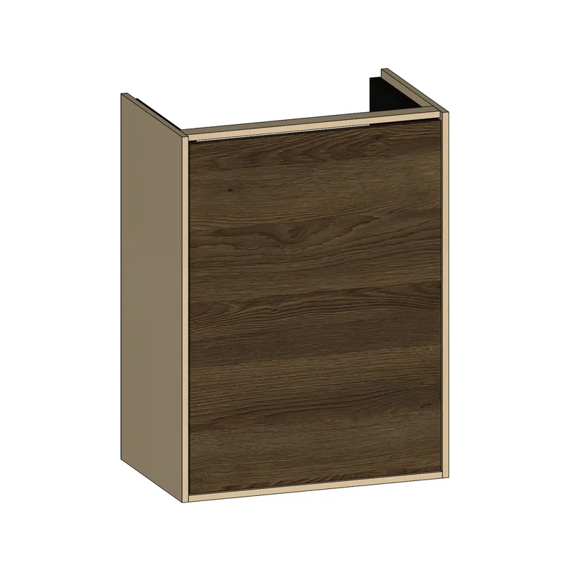 SCALIDO-Waschtisch-Unterschrank kompakt asymetr. 410x560x260mm 1 Tür links Farbvar. N/K/X
