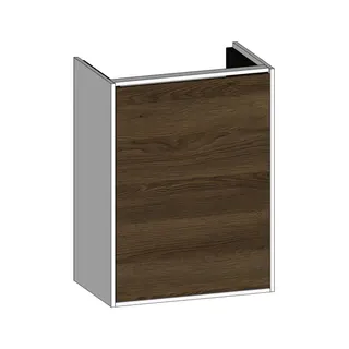 SCALIDO-Waschtisch-Unterschrank kompakt asymetr. 410x560x260mm 1 Tür links Farbvar. N/W/X