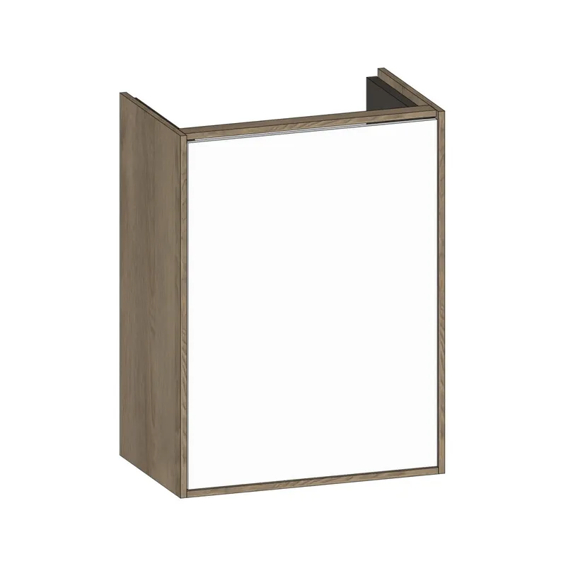 SCALIDO-Waschtisch-Unterschrank kompakt asymetr. 410x560x260mm 1 Tür links Farbvar. W/N/X