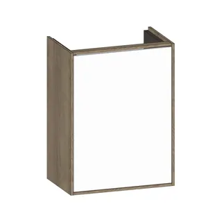 SCALIDO-Waschtisch-Unterschrank kompakt asymetr. 410x560x260mm 1 Tür links Farbvar. W/N/X
