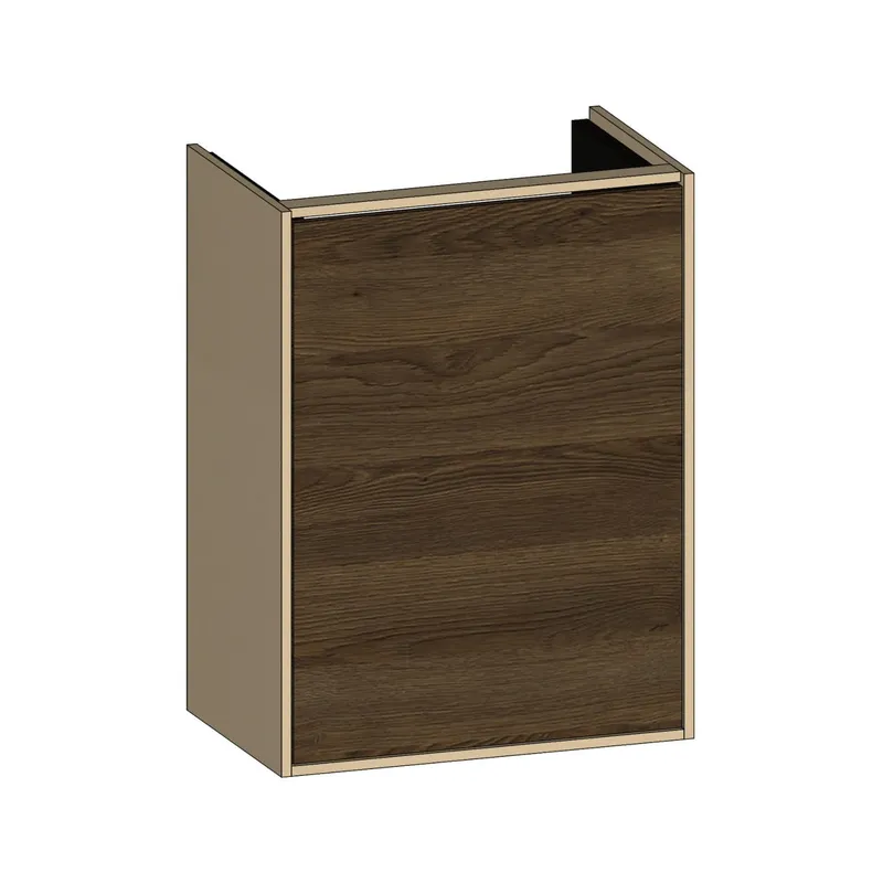 SCALIDO-Waschtisch-Unterschrank kompakt asymetr. 410x560x260mm 1 Tür rechts Farbvar N/K/X