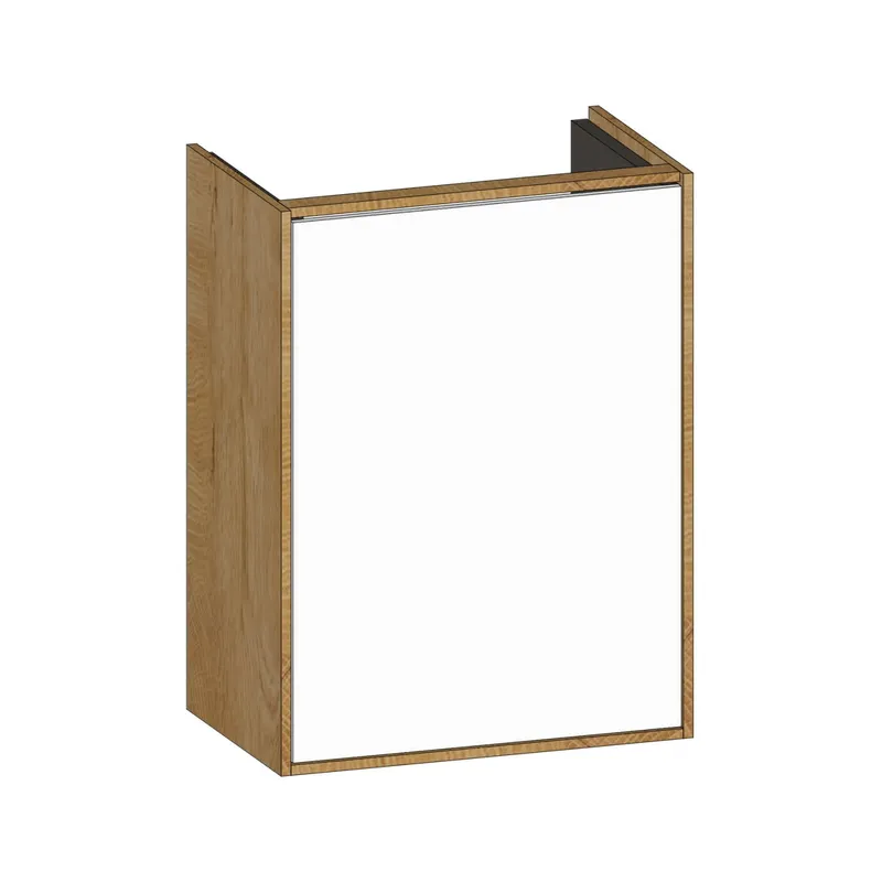 SCALIDO-Waschtisch-Unterschrank kompakt asymetr. 410x560x260mm 1 Tür rechts Farbvar W/S/X