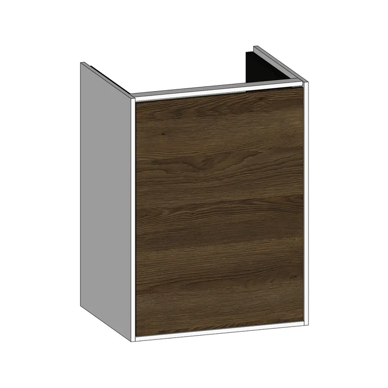 SCALIDO-Waschtisch-Unterschrank kompakt 410x560x325mm 1 Tür links Farbvar. N/W/X