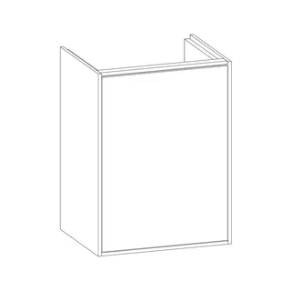 SCALIDO-Waschtisch-Unterschrank kompakt 410x560x325mm 1 Tür links Farbvar. S/A/X – Bild 2