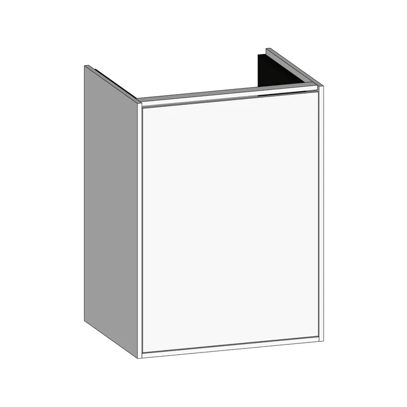 SCALIDO-Waschtisch-Unterschrank kompakt 410x560x325mm 1 Tür links Farbvar. W/W/X