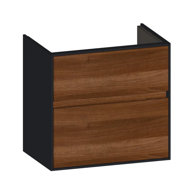 SCALIDO-Waschtisch-Unterschrank kompakt 570x560x370mm 2 Auszüge Farbvar. E/V/E