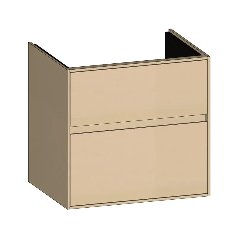 SCALIDO-Waschtisch-Unterschrank kompakt 570x560x370mm 2 Auszüge Farbvar. K/K/K
