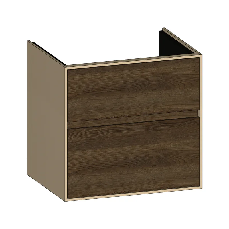 SCALIDO-Waschtisch-Unterschrank kompakt 570x560x370mm 2 Auszüge Farbvar. N/K/N