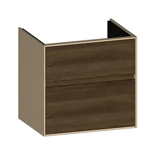 SCALIDO-Waschtisch-Unterschrank kompakt 570x560x370mm 2 Auszüge Farbvar. N/K/N