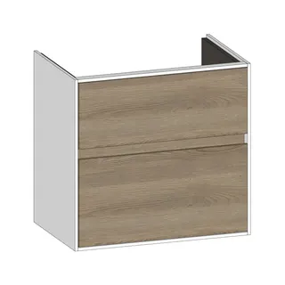 SCALIDO-Waschtisch-Unterschrank kompakt 570x560x370mm 2 Auszüge Farbvar. N/W/N
