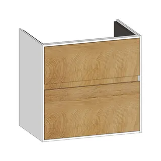 SCALIDO-Waschtisch-Unterschrank kompakt 570x560x370mm 2 Auszüge Farbvar. S/W/S