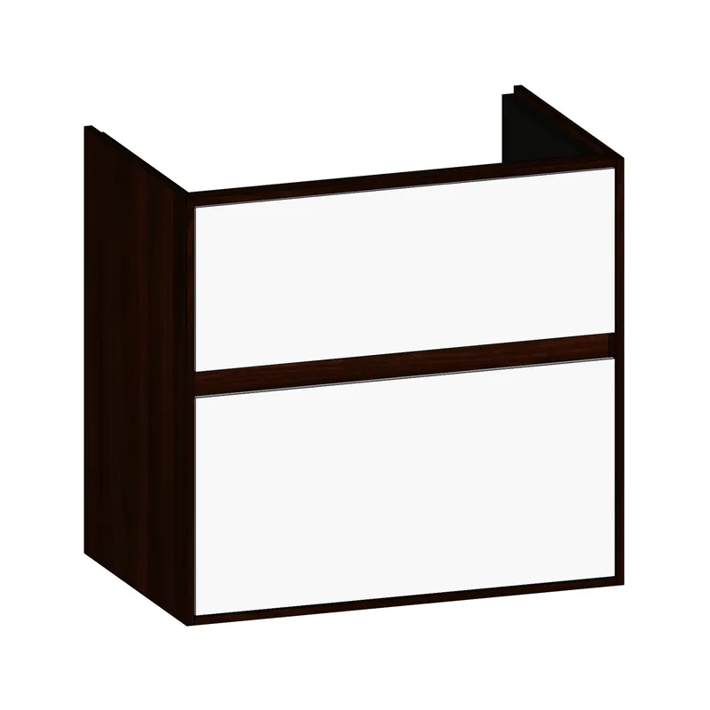 SCALIDO-Waschtisch-Unterschrank kompakt 570x560x370mm 2 Auszüge Farbvar. W/E/E