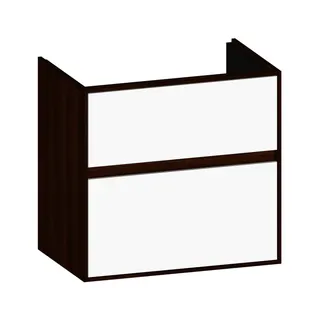 SCALIDO-Waschtisch-Unterschrank kompakt 570x560x370mm 2 Auszüge Farbvar. W/E/E