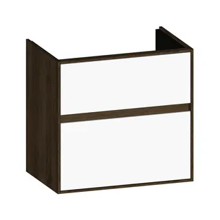 SCALIDO-Waschtisch-Unterschrank kompakt 570x560x370mm 2 Auszüge Farbvar. W/N/N