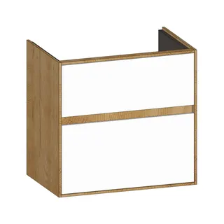 SCALIDO-Waschtisch-Unterschrank kompakt 570x560x370mm 2 Auszüge Farbvar. W/S/S