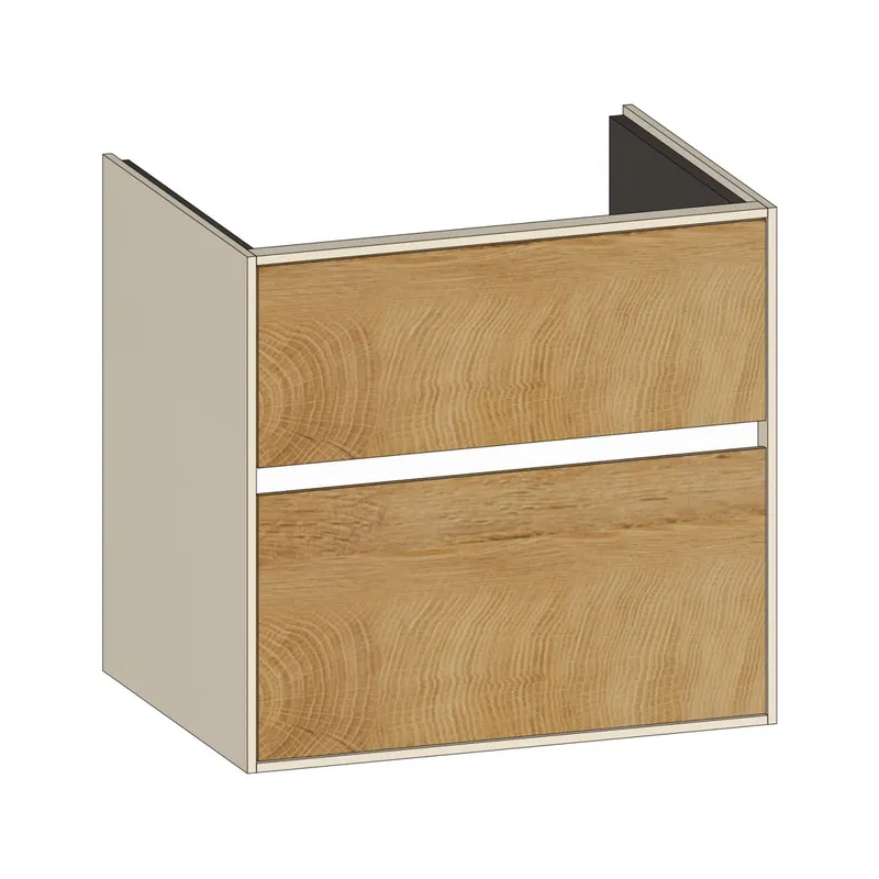SCALIDO-Waschtisch-Unterschrank kompakt 570x560x370mm 2 Auszüge Farbvar. Sonder