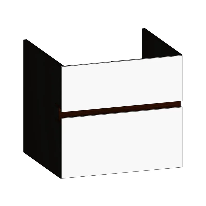 SCALIDO-Waschtisch-Unterschrank z Konsolenplatte 600x540x510mm 2 Auszüge Farbvar. W/X/E