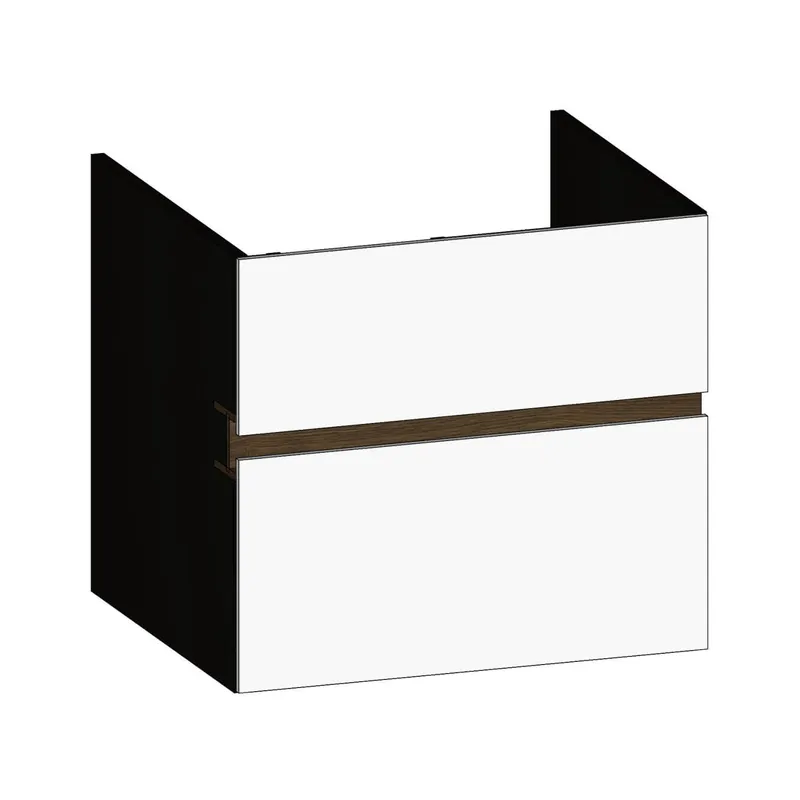 SCALIDO-Waschtisch-Unterschrank z Konsolenplatte 600x540x510mm 2 Auszüge Farbvar. W/X/N
