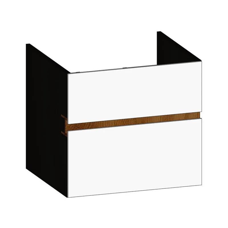SCALIDO-Waschtisch-Unterschrank z Konsolenplatte 600x540x510mm 2 Auszüge Farbvar. W/X/S