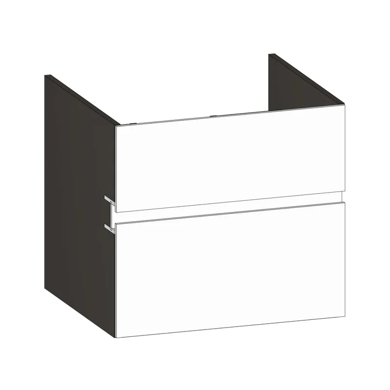 SCALIDO-Waschtisch-Unterschrank z Konsolenplatte 600x540x510mm 2 Auszüge Farbvar. W/X/W