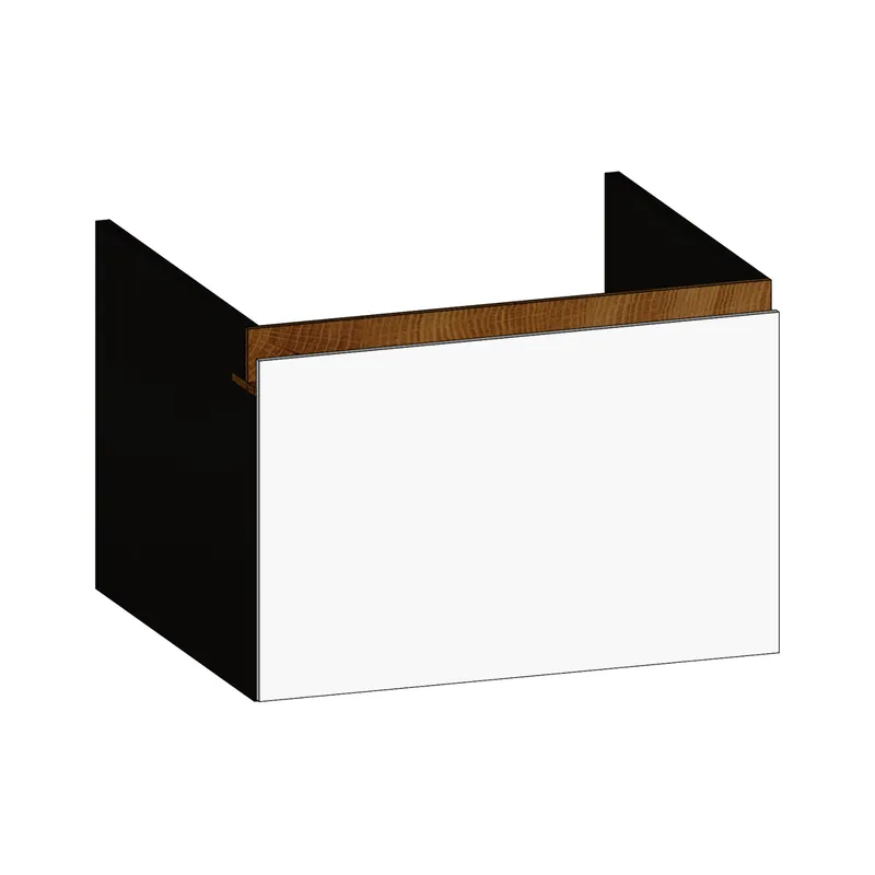 SCALIDO-Waschtisch-Unterschrank z Konsolenplatte 600x410x510mm 1 Auszug Farbvar. W/X/S