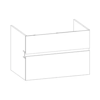 SCALIDO-Waschtisch-Unterschrank z Konsolenplatte 800x540x510mm 2 Auszüge Farbvar. W/X/E – Bild 2