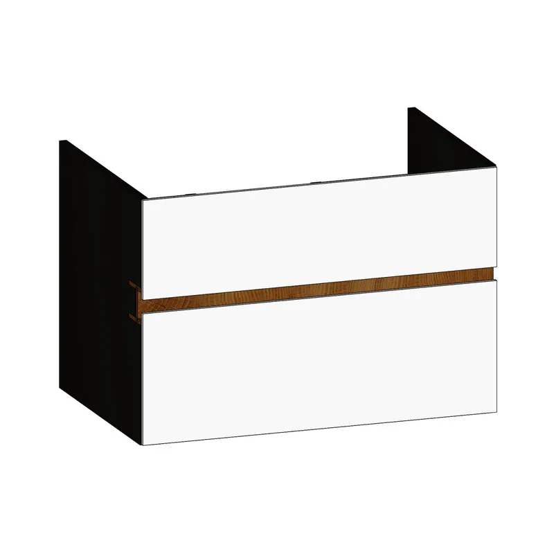 SCALIDO-Waschtisch-Unterschrank z Konsolenplatte 800x540x510mm 2 Auszüge Farbvar. W/X/S