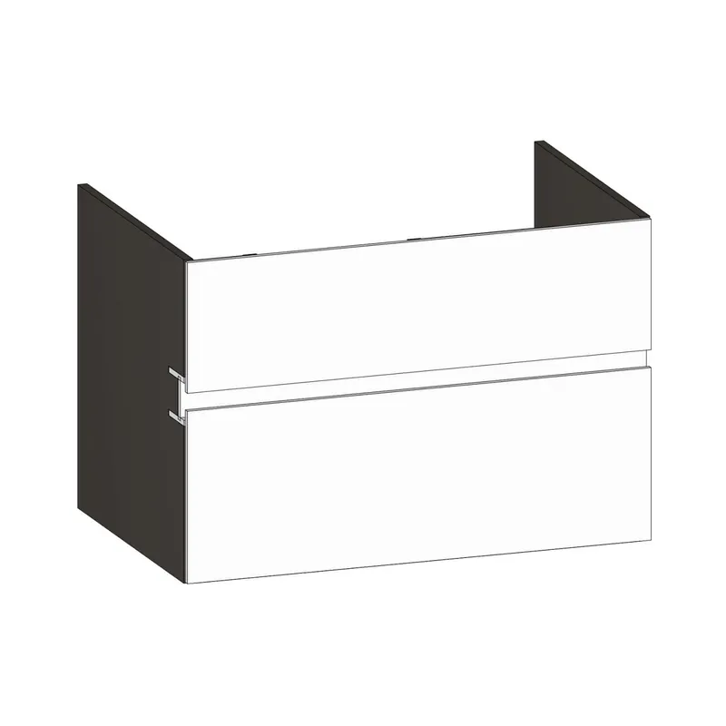 SCALIDO-Waschtisch-Unterschrank z Konsolenplatte 800x540x510mm 2 Auszüge Farbvar. W/X/W