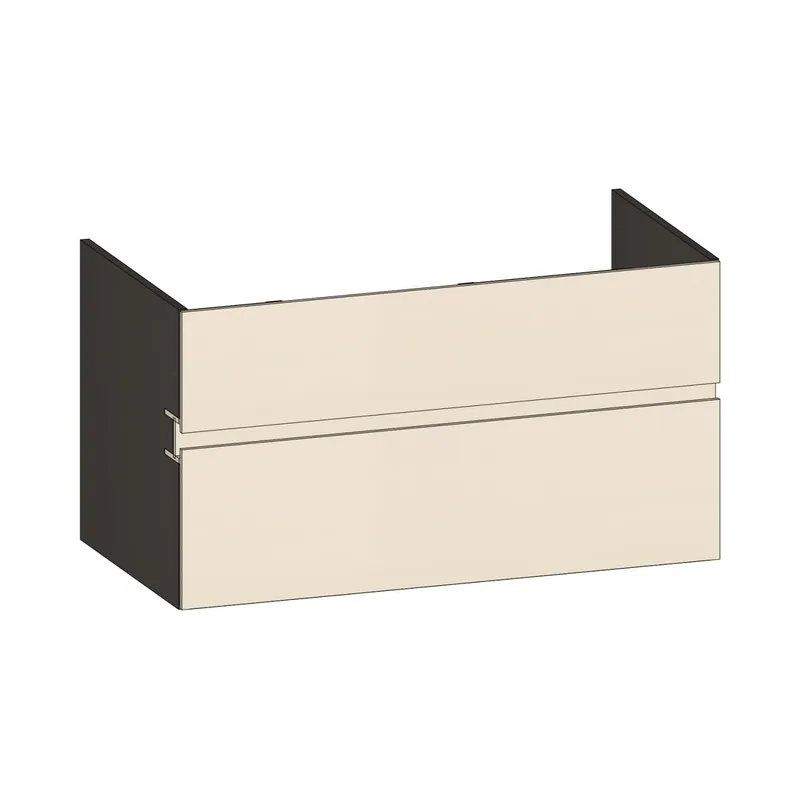 SCALIDO-Waschtisch-Unterschrank z Konsolenplatte 1000x540x510mm 2 Auszüge Farbvar. K/X/K