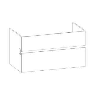 SCALIDO-Waschtisch-Unterschrank z Konsolenplatte 1000x540x510mm 2 Auszüge Farbvar. K/X/K – Bild 2