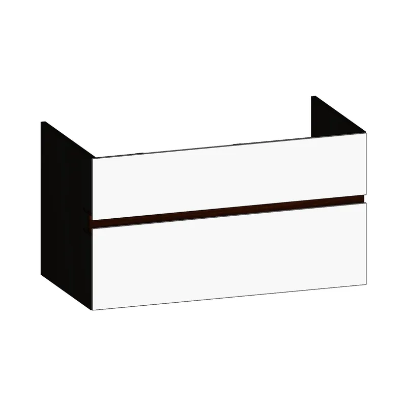 SCALIDO-Waschtisch-Unterschrank z Konsolenplatte 1000x540x510mm 2 Auszüge Farbvar. W/X/E