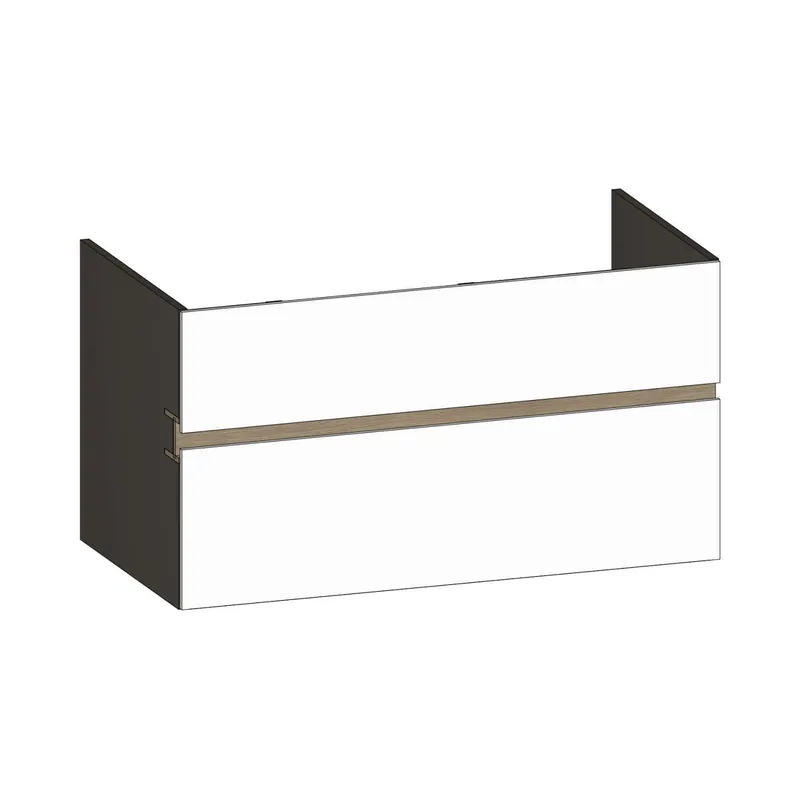 SCALIDO-Waschtisch-Unterschrank z Konsolenplatte 1000x540x510mm 2 Auszüge Farbvar. W/X/N