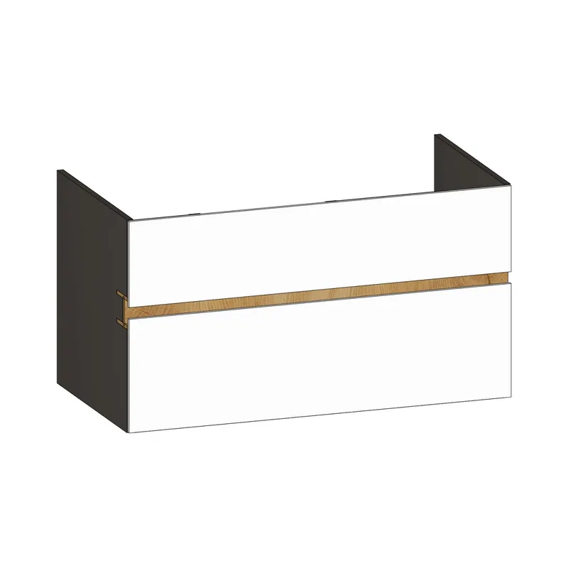SCALIDO-Waschtisch-Unterschrank z Konsolenplatte 1000x540x510mm 2 Auszüge Farbvar. W/X/S