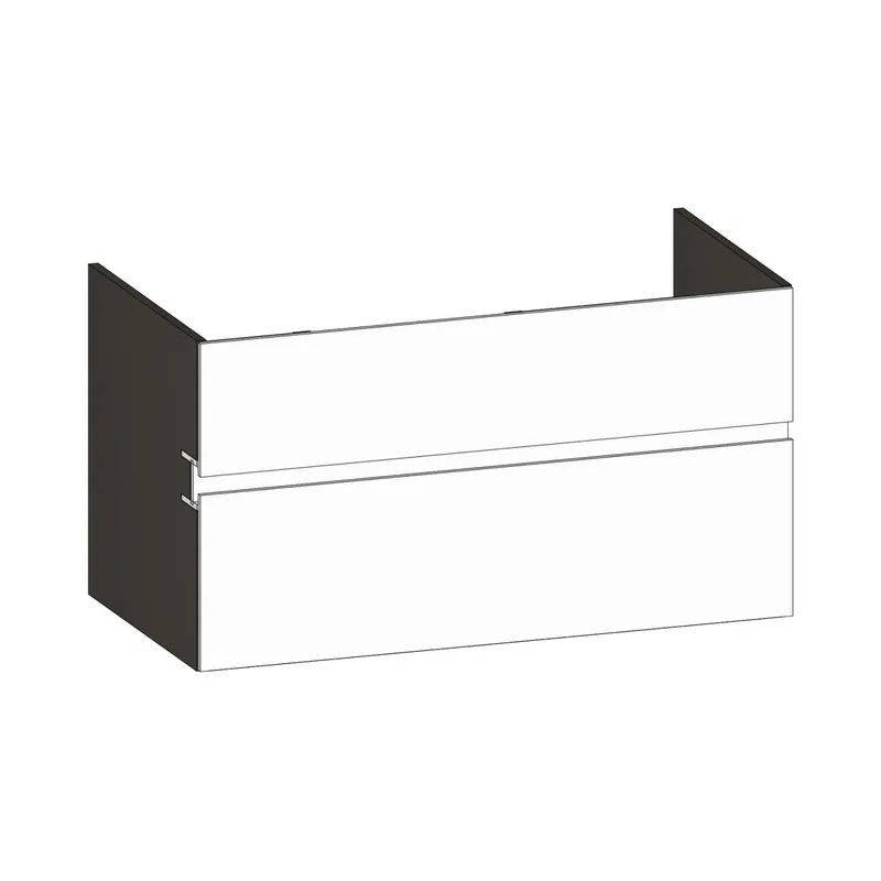 SCALIDO-Waschtisch-Unterschrank z Konsolenplatte 1000x540x510mm 2 Auszüge Farbvar. W/X/W